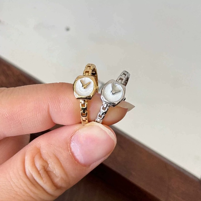 Unique Jewelry Watches - Уникальное кольцо в форме часов, минималистичное,