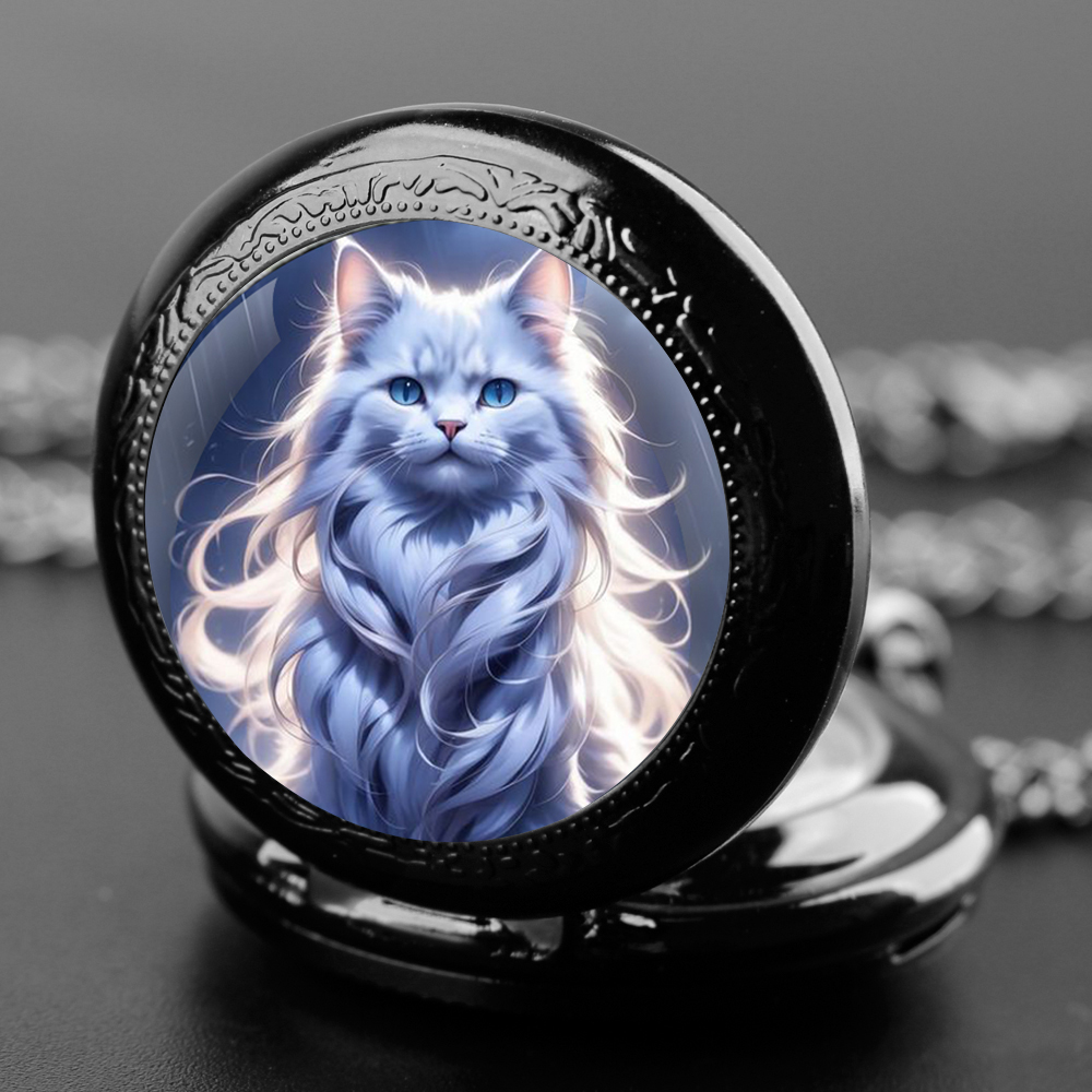 Unique Jewelry Watches - Милые кавайные кошки, графический стеклянный купол,