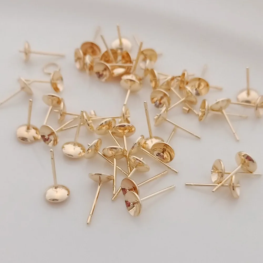Pearl Stud Earrings - Аксессуары из позолоченных бусин 14 карат,
