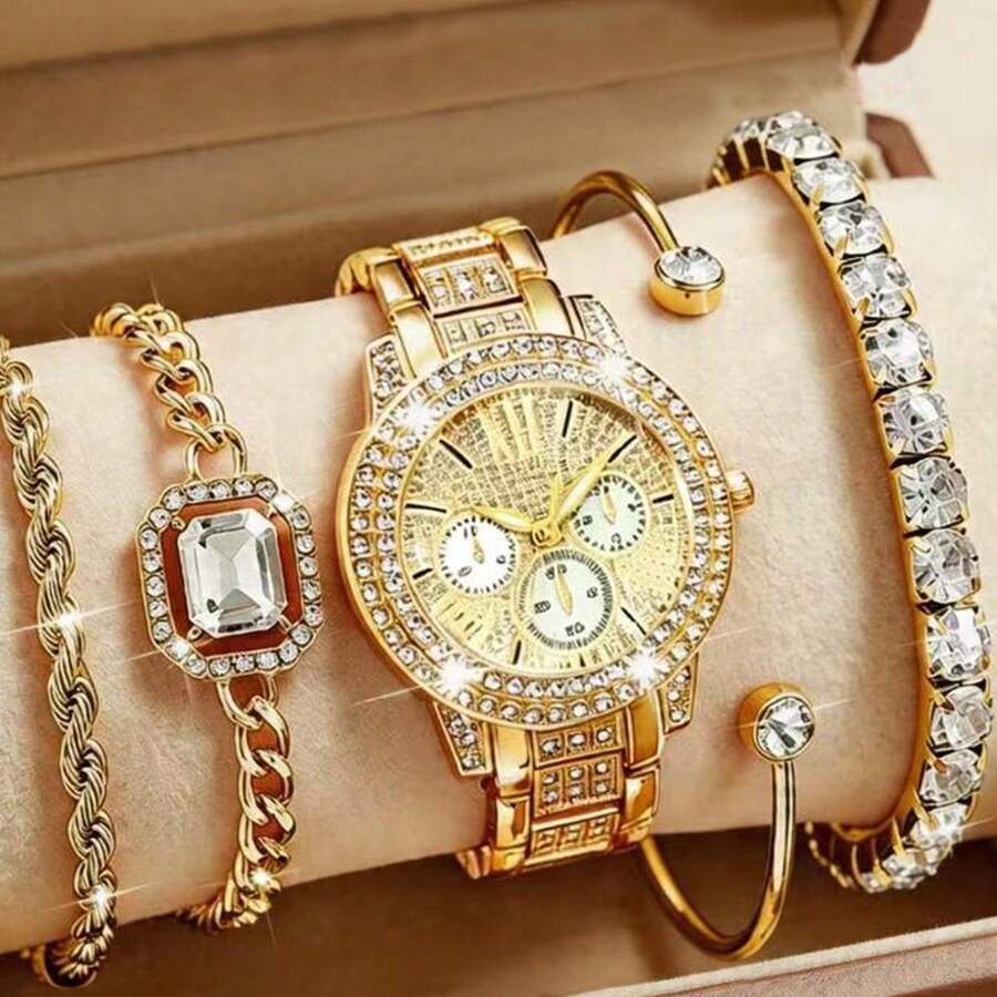 Набор из 5 предметов: женские  – обзор и цена Unique Jewelry Watches