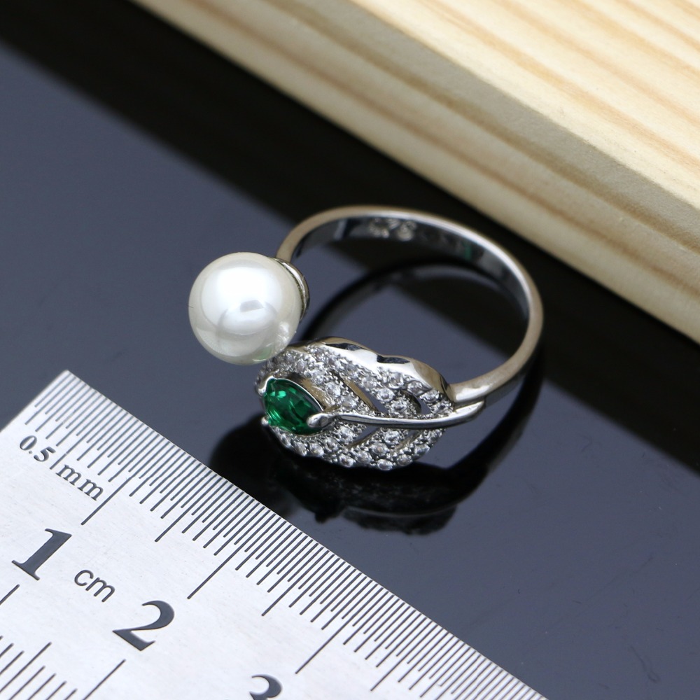 Серебро 925, свадебные комплек – обзор и цена Pearl Stud Earrings