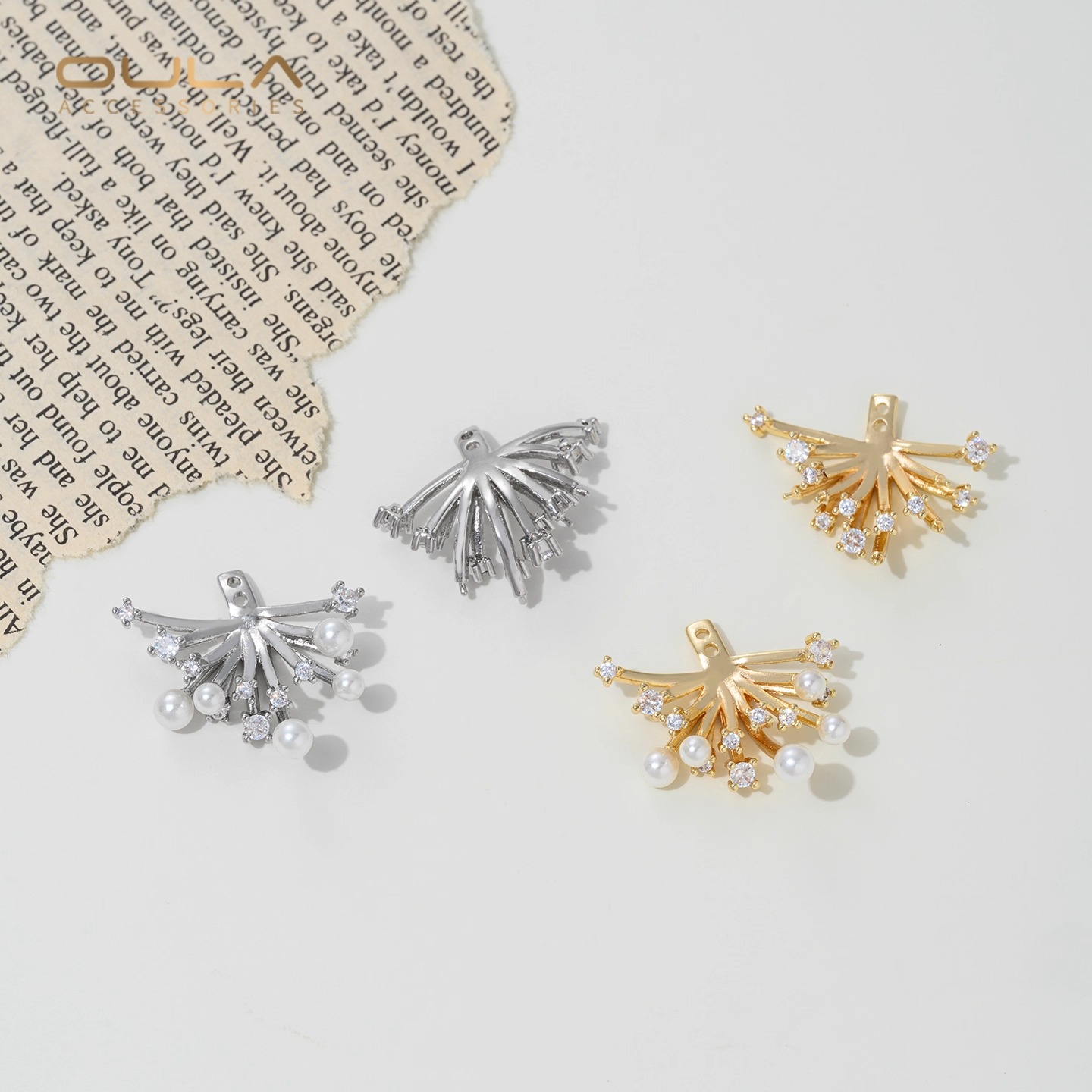 Серьги-гвоздики с цирконами и  – обзор и цена Pearl Stud Earrings