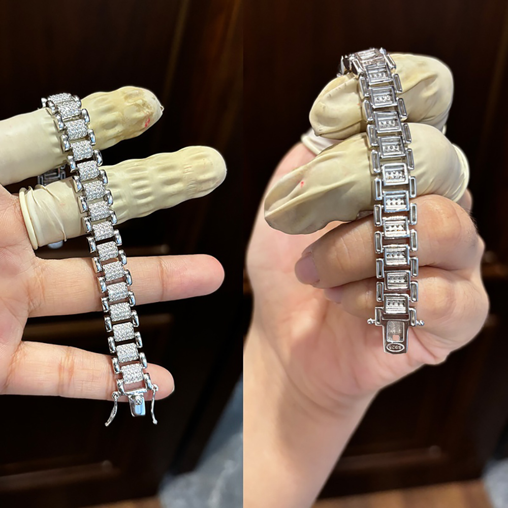 Браслет TEMGF с полным муассан – обзор и цена Unique Jewelry Watches