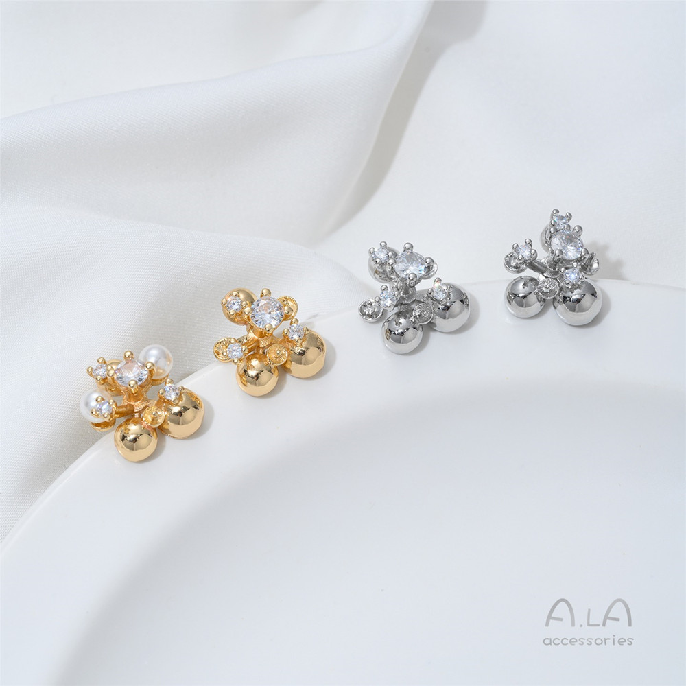 Позолоченные 14-каратным золот – обзор и цена Pearl Stud Earrings