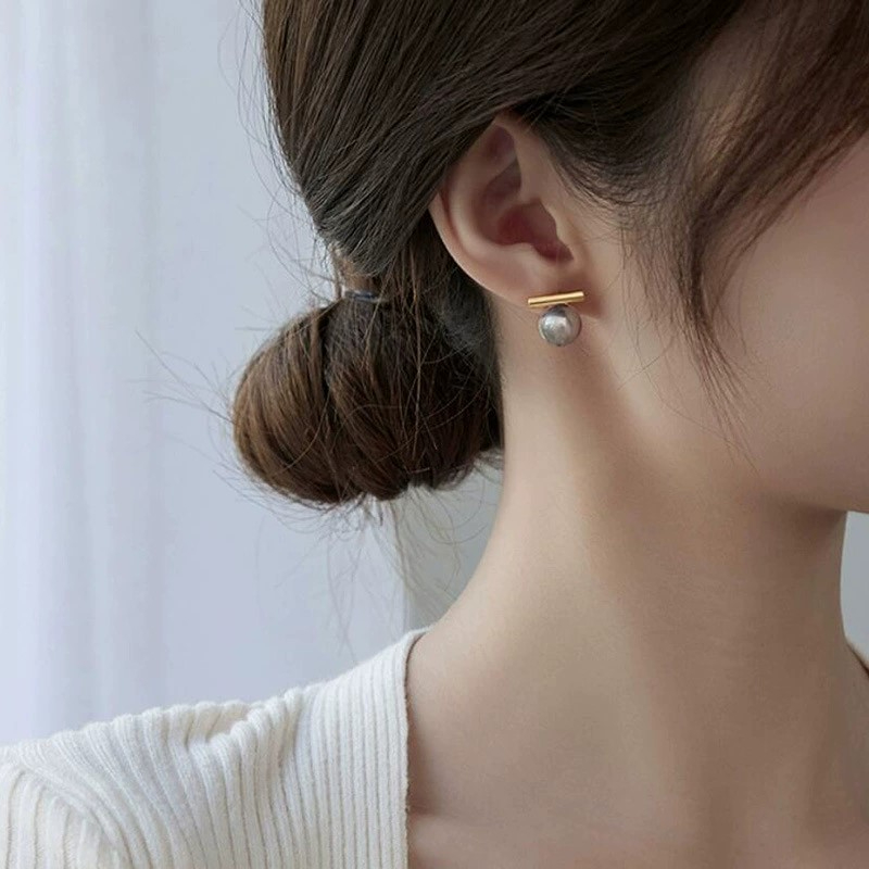 Серьги из серебра 925 пробы с  – обзор и цена Pearl Stud Earrings
